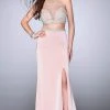 La Femme - Embellished Sweetheart Two Piece Gown With Slit 24126SC - 1 Pc Blush In Size 4 Available 2 La Femme - Embellished Sweetheart Two Piece Gown With Slit 24126SC - 1 Pc Blush In Size 4 Available