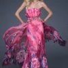La Femme Gigi - 16231 Floral Print Chiffon Prom Dress
