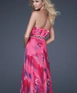 La Femme Gigi - 16231 Floral Print Chiffon Prom Dress 5 La Femme Gigi - 16231 Floral Print Chiffon Prom Dress
