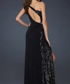 La Femme Gigi - 17224 Stunning Sequined Asymmetric Jersey Sheath Dress Formal Gowns 5 La Femme Gigi - 17224 Stunning Sequined Asymmetric Jersey Sheath Dress Formal Gowns