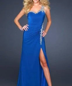 Formal Gowns La Femme Gigi - 17366 One-Strap Sweetheart Evening Dress