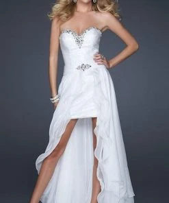 La Femme Gigi - 17377 Elegant Sequined Sweetheart Chiffon Gown