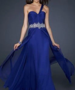 La Femme Gigi - 17613 Ruched Embellished Sweetheart Chiffon Gown Formal Gowns