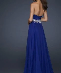 La Femme Gigi - 17613 Ruched Embellished Sweetheart Chiffon Gown Formal Gowns