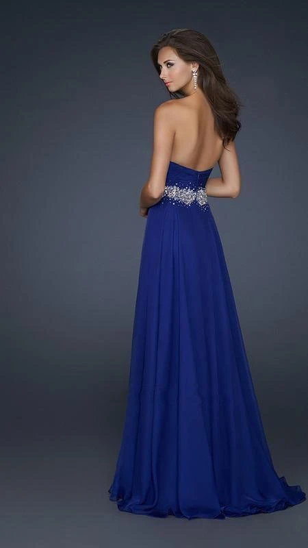 La Femme Gigi - 17613 Ruched Embellished Sweetheart Chiffon Gown Formal Gowns 4 La Femme Gigi - 17613 Ruched Embellished Sweetheart Chiffon Gown Formal Gowns