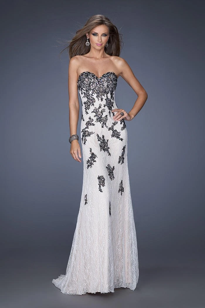 La Femme Gigi - 20076 Embellished Lace Applique Strapless Gown 3 La Femme Gigi - 20076 Embellished Lace Applique Strapless Gown