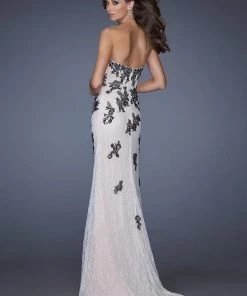 La Femme Gigi - 20076 Embellished Lace Applique Strapless Gown 5 La Femme Gigi - 20076 Embellished Lace Applique Strapless Gown