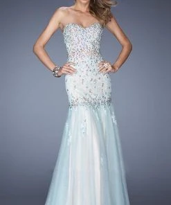 La Femme Gigi - 20220 Special Embellished Strapless Trumpet Dress Formal Gowns