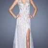 Formal Gowns La Femme Gigi - 20421 Enchanting Embellished V-Neck Dress