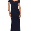 Formal Gowns La Femme - Pleat-Ornate Off Shoulder Jersey Dress 27959SC - 1 Pc Navy In Size 8 Available 2 Formal Gowns La Femme - Pleat-Ornate Off Shoulder Jersey Dress 27959SC - 1 Pc Navy In Size 8 Available