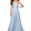 La Femme - Ruched Sweetheart A-Line Prom Gown 27130SC - 1 Pc Cloud Blue In Size 10 Available Formal Gowns 1 La Femme - Ruched Sweetheart A-Line Prom Gown 27130SC - 1 Pc Cloud Blue In Size 10 Available Formal Gowns