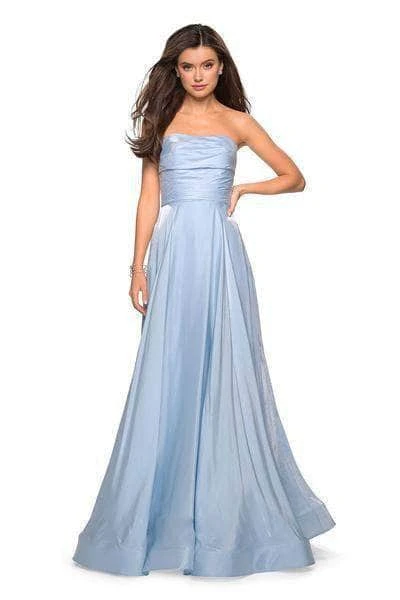 La Femme - Ruched Sweetheart A-Line Prom Gown 27130SC - 1 Pc Cloud Blue In Size 10 Available Formal Gowns 3 La Femme - Ruched Sweetheart A-Line Prom Gown 27130SC - 1 Pc Cloud Blue In Size 10 Available Formal Gowns