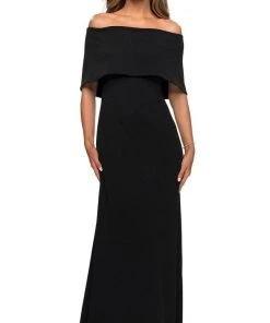 La Femme - Straight Across Column Formal Dress 28209SC Formal Gowns