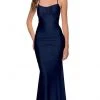 La Femme - Strappy Back Jersey Gown 29873SC - 1 Pc Navy In Size 0 Available