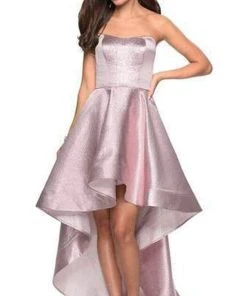 La Femme - Sweetheart High Low Dress 27783SC - 1 Pc Pink In Size 0 Available Formal Gowns 7 La Femme - Sweetheart High Low Dress 27783SC - 1 Pc Pink In Size 0 Available Formal Gowns