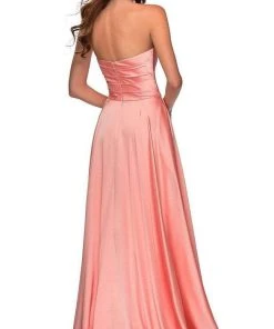 La Femme - Sweetheart Ruched Bodice A-Line Dress 28608SC Formal Gowns
