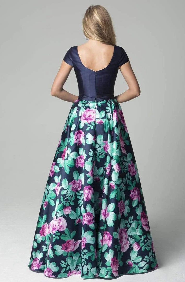 Formal Gowns Lara Dresses - 32826 Floral Print Evening Gown - 1 Pc Floral In Size 8 Available 4 Formal Gowns Lara Dresses - 32826 Floral Print Evening Gown - 1 Pc Floral In Size 8 Available