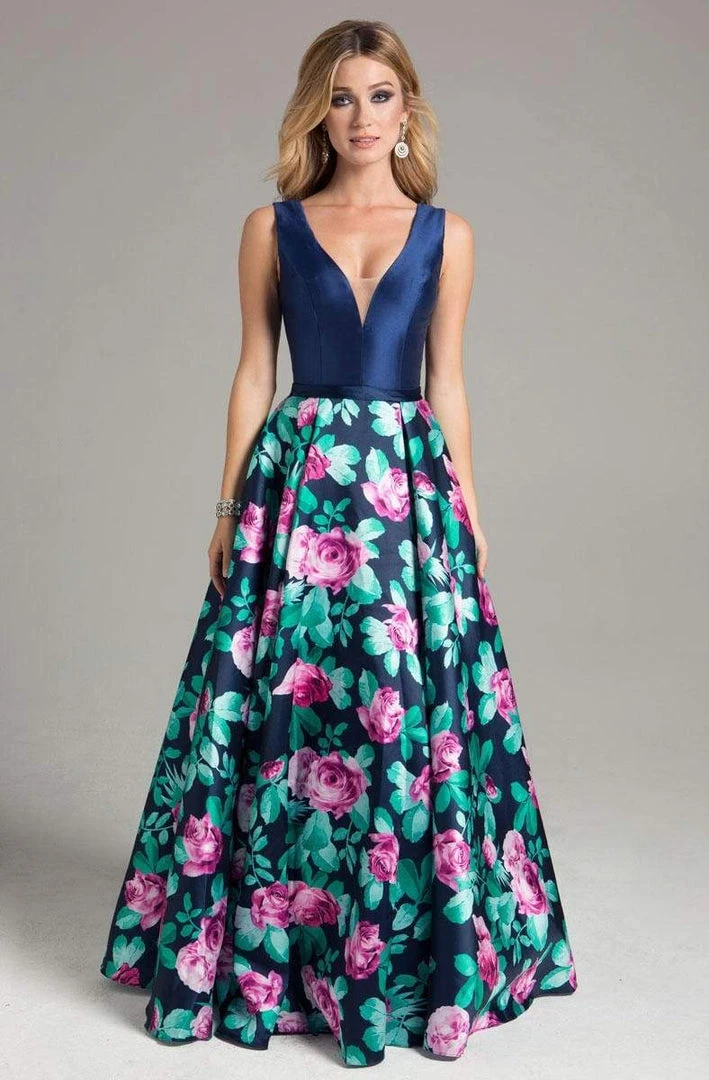 Formal Gowns Lara Dresses - 32826 Floral Print Evening Gown - 1 Pc Floral In Size 8 Available 3 Formal Gowns Lara Dresses - 32826 Floral Print Evening Gown - 1 Pc Floral In Size 8 Available