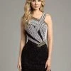 Lara Dresses - 33010 Sleeveless Asymmetrical Sparkling Short Dress 2 Lara Dresses - 33010 Sleeveless Asymmetrical Sparkling Short Dress