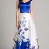Lara Dresses - 33122 Floral Printed V Neck Long Dress 1 Lara Dresses - 33122 Floral Printed V Neck Long Dress