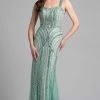 Lara Dresses - 33201 Sparkling Beaded Sheath Long Gown