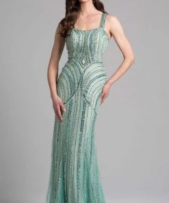 Lara Dresses - 33201 Sparkling Beaded Sheath Long Gown
