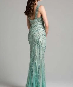 Lara Dresses - 33201 Sparkling Beaded Sheath Long Gown