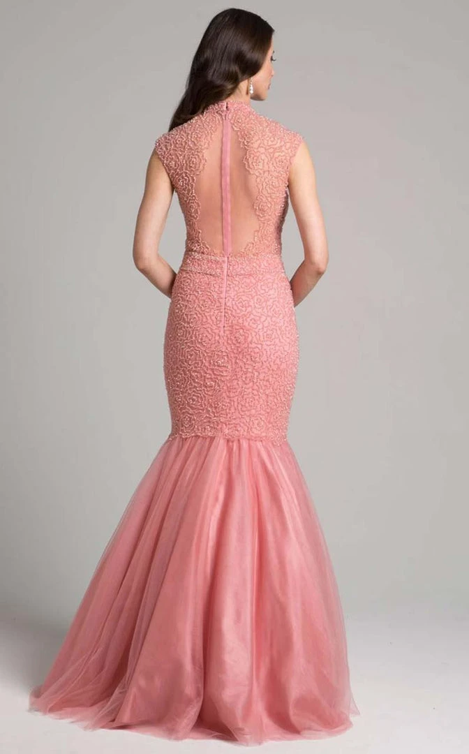 Lara Dresses - 33203 Beaded High Neck Mermaid Gown 4 Lara Dresses - 33203 Beaded High Neck Mermaid Gown