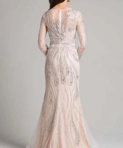 Lara Dresses - 33205 Sequined Long Sleeves Long Gown 5 Lara Dresses - 33205 Sequined Long Sleeves Long Gown