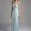 Lara Dresses - 33210 Cap Sleeve Bateau Neck Long Sheath Gown Formal Gowns 2 Lara Dresses - 33210 Cap Sleeve Bateau Neck Long Sheath Gown Formal Gowns