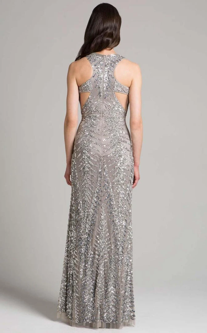 Formal Gowns Lara Dresses - 33260 Sequined Jewel Column Dress 4 Formal Gowns Lara Dresses - 33260 Sequined Jewel Column Dress