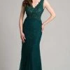 Lara Dresses - 33283 Embellished V-neck Sheath Dress
