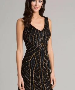 Lara Dresses - 33295 Bead Embellished Sheath Dress