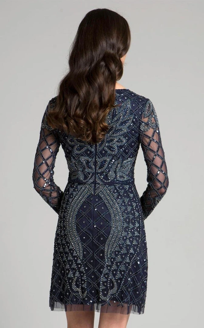 Lara Dresses - 33403 Embellished V-neck Cocktail Dress 4 Lara Dresses - 33403 Embellished V-neck Cocktail Dress