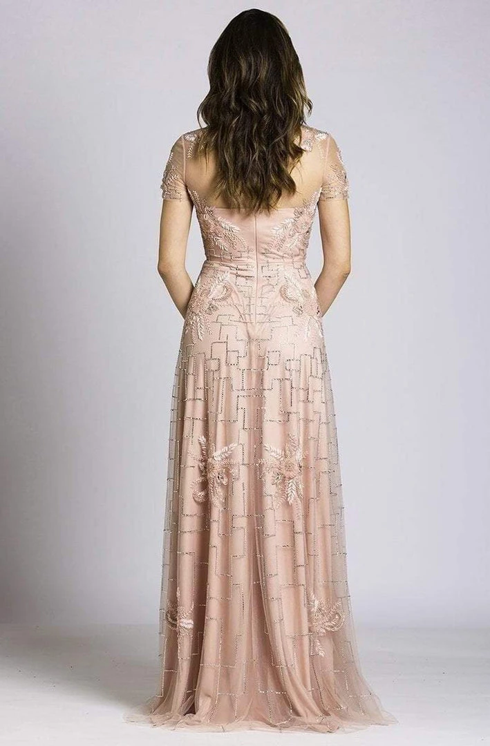 Lara Dresses - 33499 Beaded Floral Applique Evening Gown Formal Gowns 4 Lara Dresses - 33499 Beaded Floral Applique Evening Gown Formal Gowns