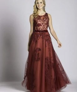 Lara Dresses - 33527 Lace Illusion Jewel A-line Dress