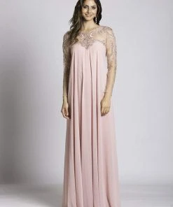 Lara Dresses - 33529 Embellished Illusion Jewel A-line Dress Formal Gowns