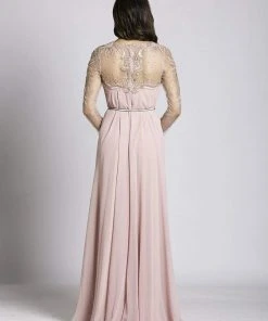 Lara Dresses - 33529 Embellished Illusion Jewel A-line Dress Formal Gowns