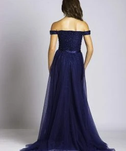 Lara Dresses - 33537 Embellished Off-Shoulder A-line Dress Formal Gowns 5 Lara Dresses - 33537 Embellished Off-Shoulder A-line Dress Formal Gowns