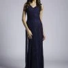 Lara Dresses - 33628 V-neck Beaded Sheath Gown