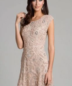Lara Dresses Embellished Scoop Sheath Evening Dress 33404 - 1 Pc Ivory In Size 10 Available