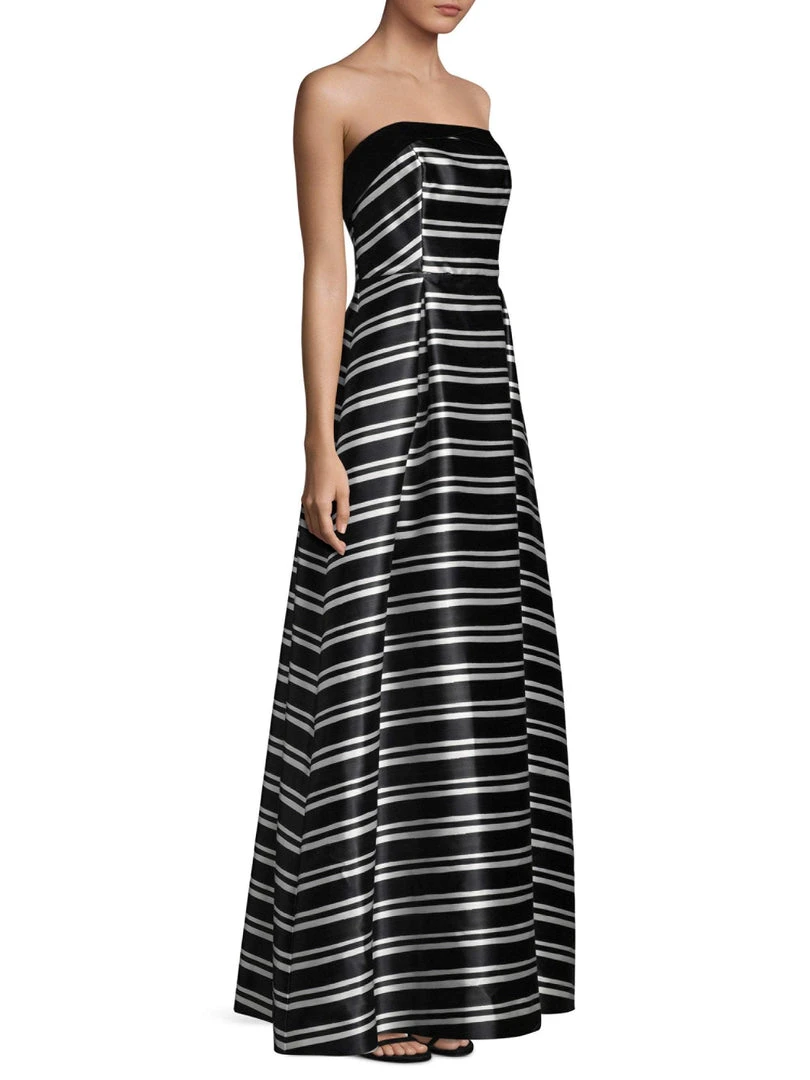 Laundry - 97R15202 Strapless Striped Mikado Ballgown Formal Gowns 4 Laundry - 97R15202 Strapless Striped Mikado Ballgown Formal Gowns
