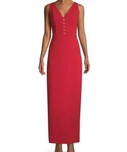 Formal Gowns Laundry - 98M25405 Sleeveless V Neck Cage Cutout Evening Dress