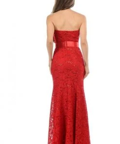 Lenovia - 5113 Strapless Sweetheart Sequined Lace Dress Formal Gowns 40 Lenovia - 5113 Strapless Sweetheart Sequined Lace Dress Formal Gowns