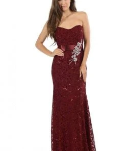 Lenovia - 5113 Strapless Sweetheart Sequined Lace Dress Formal Gowns 47 Lenovia - 5113 Strapless Sweetheart Sequined Lace Dress Formal Gowns