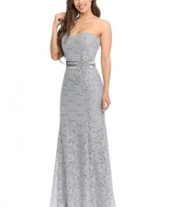 Lenovia - 5113 Strapless Sweetheart Sequined Lace Dress Formal Gowns 42 Lenovia - 5113 Strapless Sweetheart Sequined Lace Dress Formal Gowns