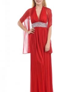 Lenovia - 5115 Crystal Embellished Plunging Halter Dress Formal Gowns