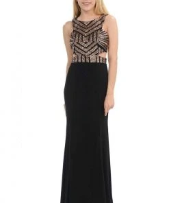 Formal Gowns Lenovia - 5146 Geometric Sequined Halter Sheath Dress 9 Formal Gowns Lenovia - 5146 Geometric Sequined Halter Sheath Dress