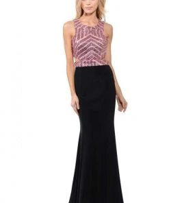 Formal Gowns Lenovia - 5146 Geometric Sequined Halter Sheath Dress 7 Formal Gowns Lenovia - 5146 Geometric Sequined Halter Sheath Dress