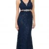 Lenovia - 5170 Lace Plunging V-Neck Evening Dress 2 Lenovia - 5170 Lace Plunging V-Neck Evening Dress